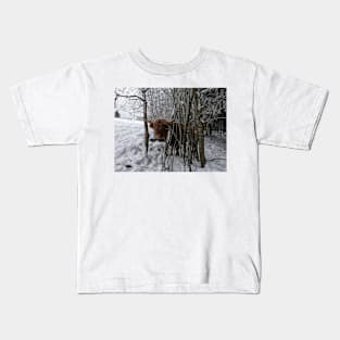 Scottish Highland Cattle Cow 1868 Kids T-Shirt